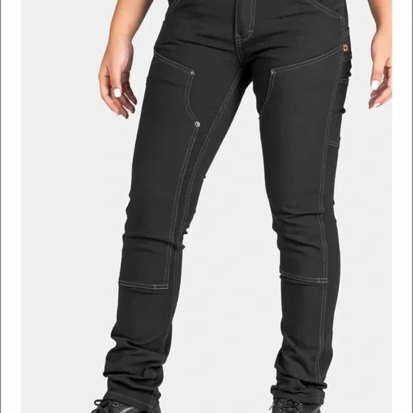 16 Dovetail Workwear Pants Womens 16 The Maven Slim Heavy Duty Denim - Picture 1 of 11